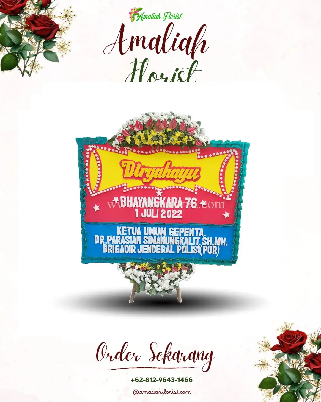 Papan Bunga HUT Ulang Tahun Peken